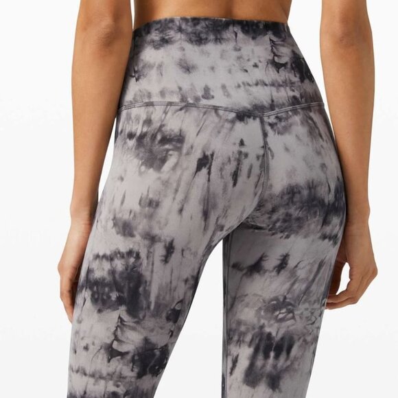 Lululemon Align Pant II 25" Game Day Dark Chrome Black Multi, size 8, NULU - Picture 2 of 9